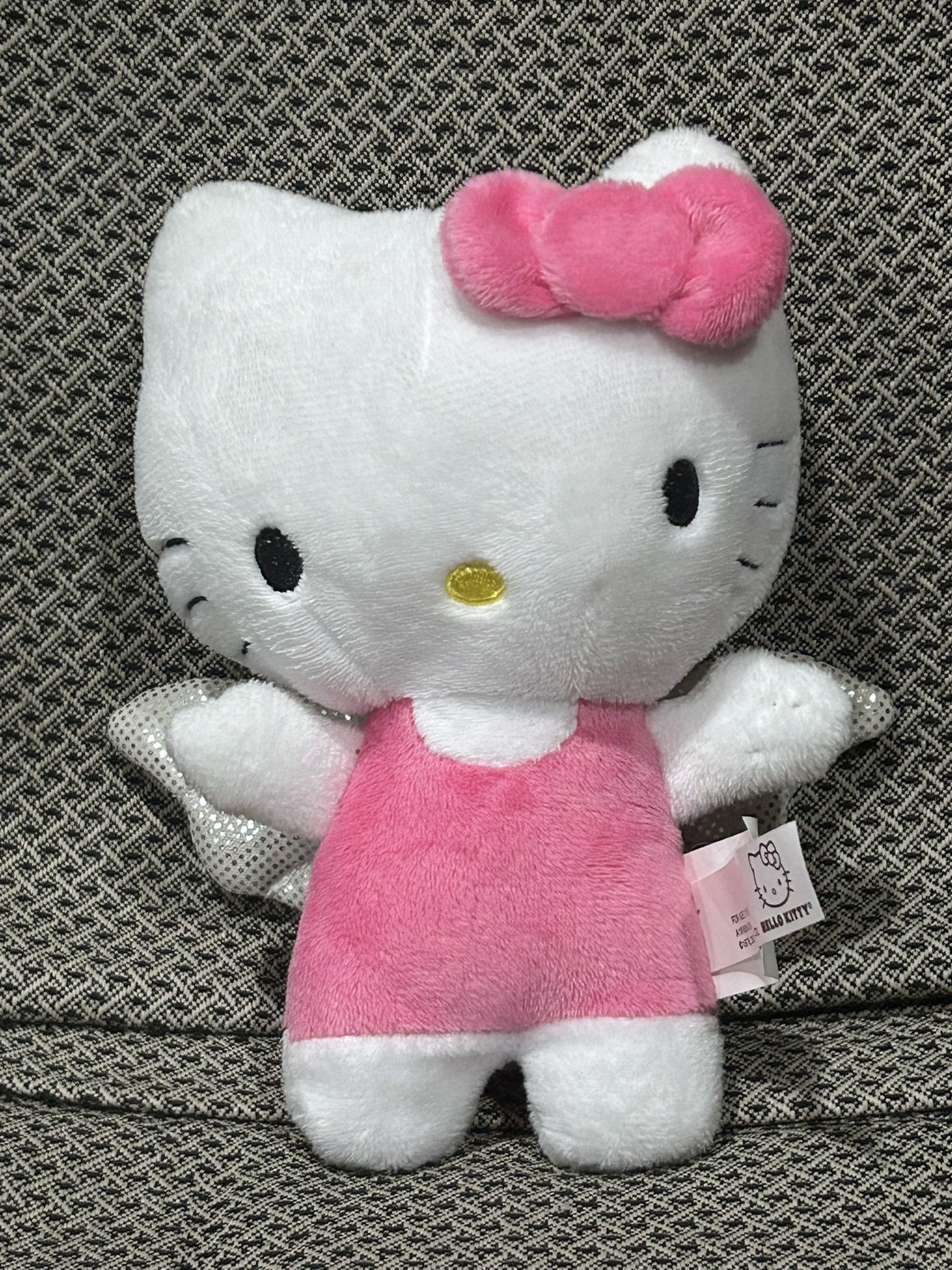 Hello Kitty RUZ Hello Kitty Plush 6” Heart Valentine Pink Wings Angel Cupid