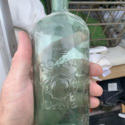 Antique Royall Lyme Embossed Bottle