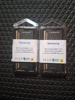 2x 32 GB DDR4 2666 SoDIMM UNUSED