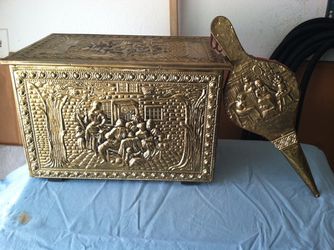 Brass Kindling Box & Bellow