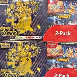Pokemon Costco Surging Sparks 2 Pack ETB & Booster.