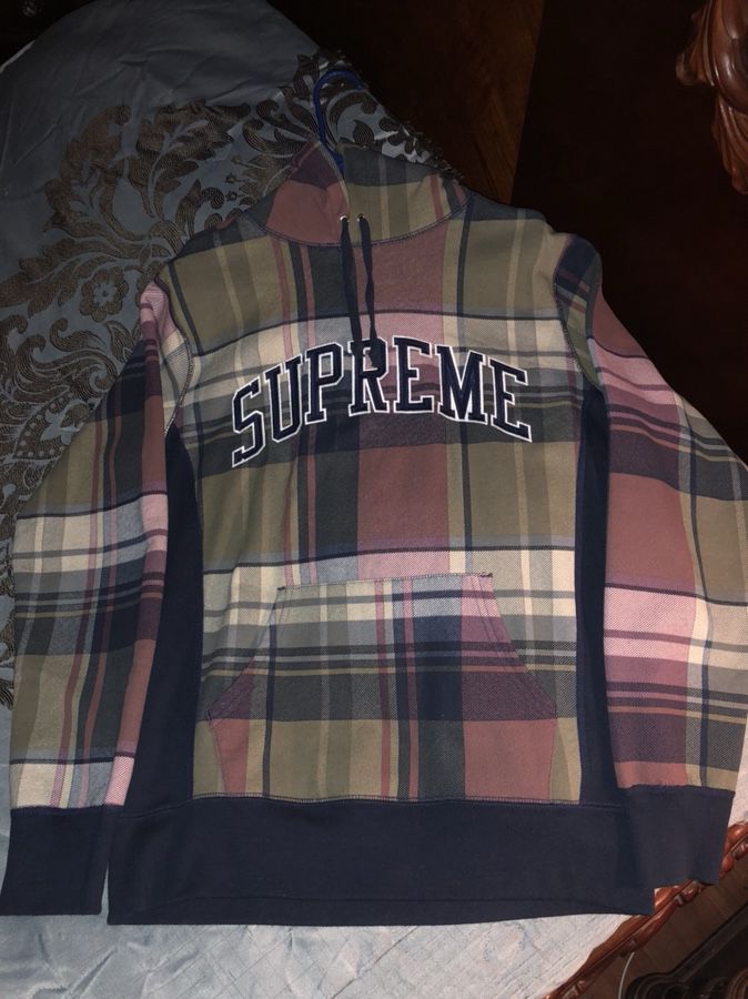 Supreme plaid hoodie