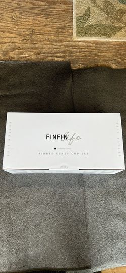 Ribbed Glass Cup Set 