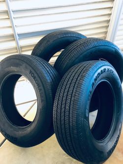 New 0-miles. 245 70 R 18” Yokohama Geolander GO57 All Season . New $400 set of 4.