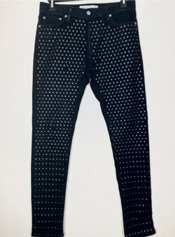 Topman Men Studded Blue Jeans Size 34
