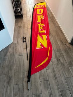 12 Ft Now Open  Flag