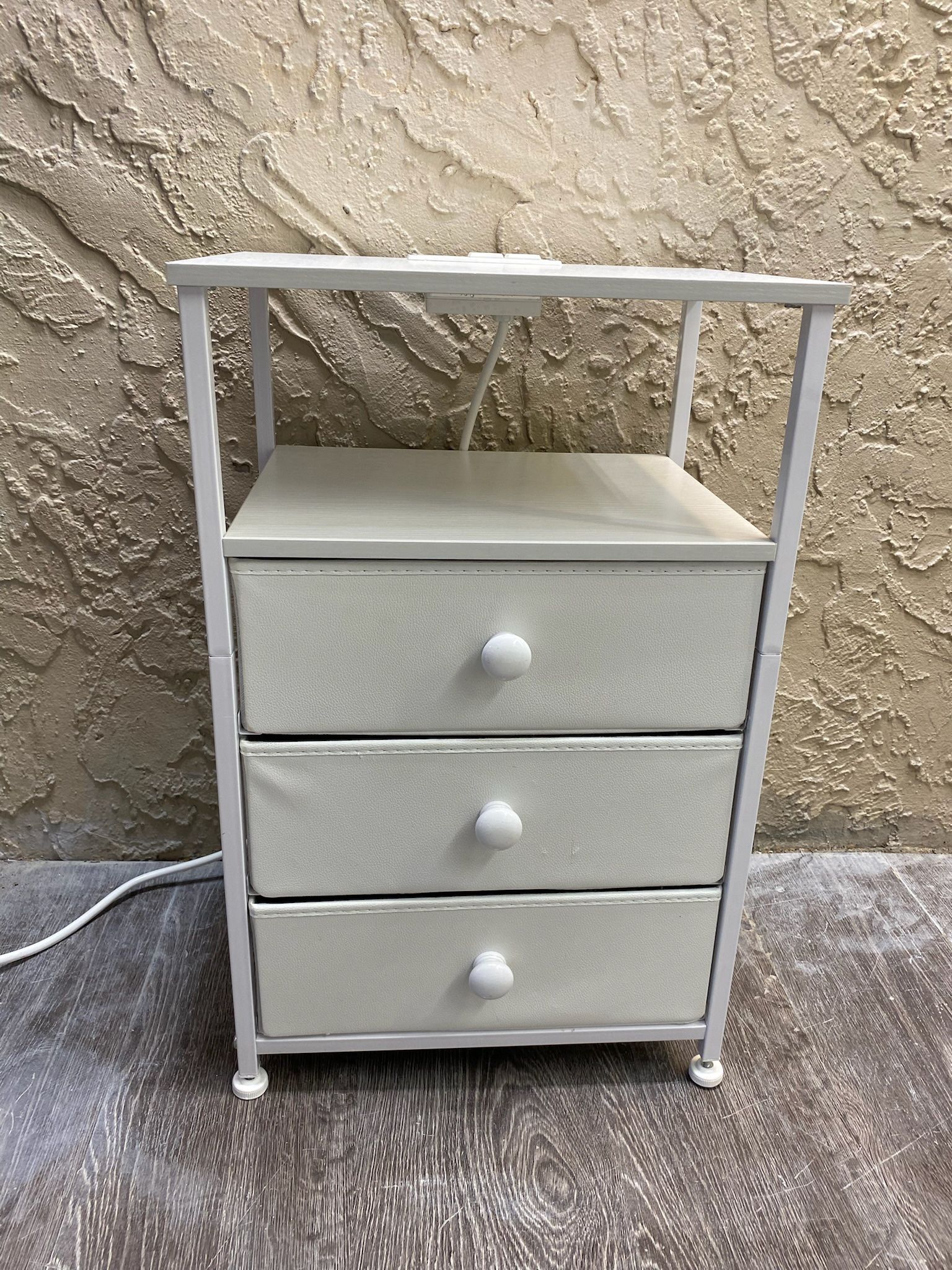 3 Drawer Fabric with Power Outlets and USB Ports - See My Other Items 😄
