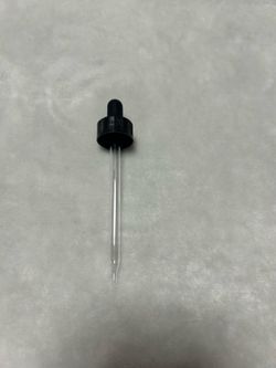 black straight tip glass dropper closure top