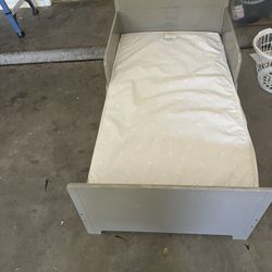 Gray toddler bed