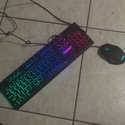 Lighten Up Keyboard And LED Mouse 