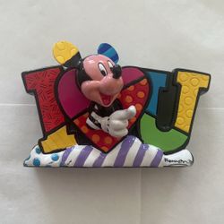 Romero Britto Disney Mickey Mouse I Love You U Heart Pop Art Figurine (contact info removed)