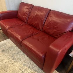 Italian Leather Couch 