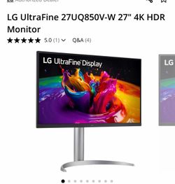 LG monitor UltraFine 27UQ850V-W 27" 4K HDR Monitor