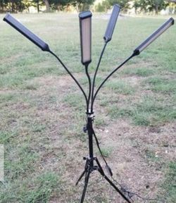 Led lights for growing tripod with remote
