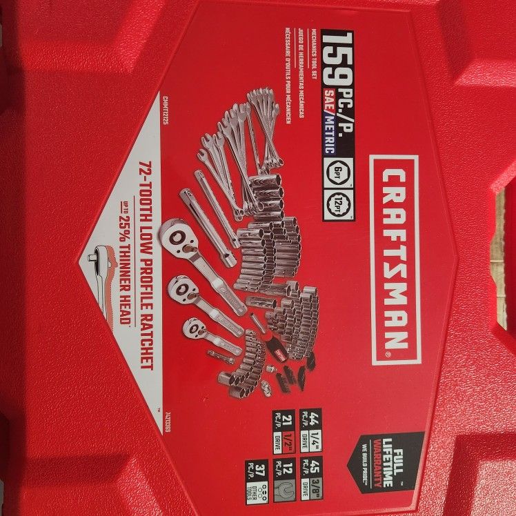 Craftsman 159-Piece Standard (SAE) and Metric Mechanic's Tool Set
