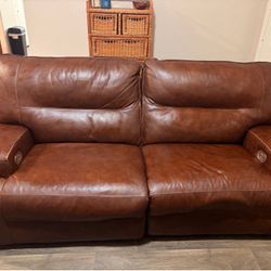 Brown reclining couch