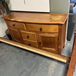Wood Buffet Table Cabinet (in Store)