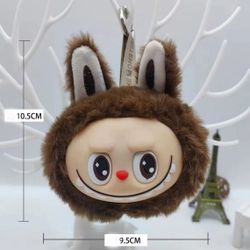 Brown LABUBU  Plush Keychain, The Monsters LABUBU Plush Figure Doll Keychains,