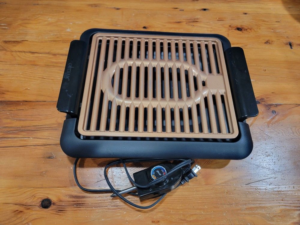 Gotham Steel Smokeless Electric Indoor Grill ~ Nonstick, Portable