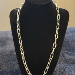 Paperclip chain 22” 925 silver 51 grams solid