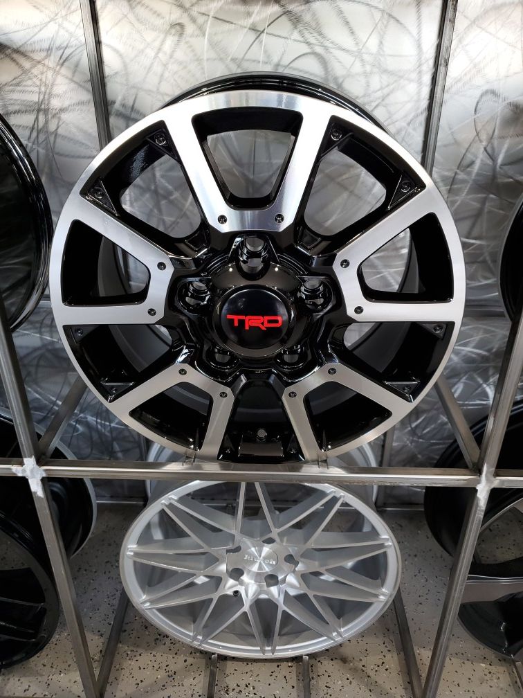 18" TRD tundra style wheel black machine rims wheel tire shop