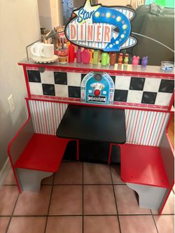 Melissa and Doug double sided wooden star diner restaurant play spare