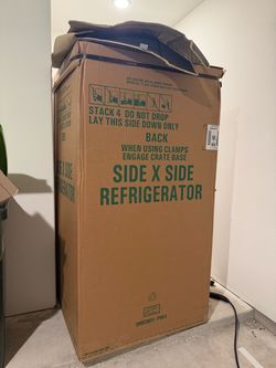 Brand New GE 25.1 Cu. Ft. Side-by-Side Refrigerator in Stainless Steel - Sealed in Box