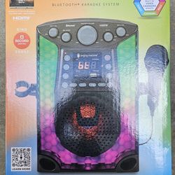 The Singing Machine Bluetooth CD+G Karaoke Sound System
with LED Lights, SML633, Black New In Box $35 Each