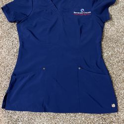 Brookline College custom scrub top