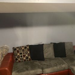 Grey And Red Sectional Sofa 