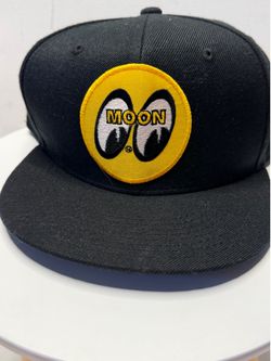 A black flat-brimmed cap from the iconic American brand Mooneyes.