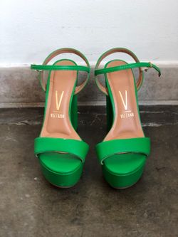 Vizzano Green Platform Sandal Heels