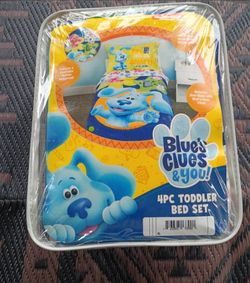 New Nickelodeon Blue's Clues & You! 4pc Toddler Bed Set - Sealed