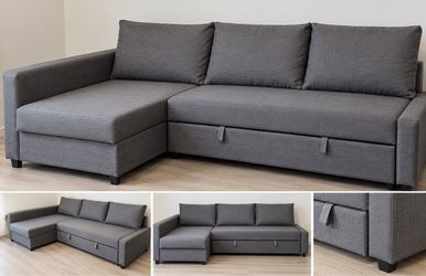 IKEA Gray L-Shaped Sectional Sofa