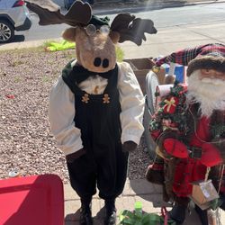 Vintage Christmas Moose 