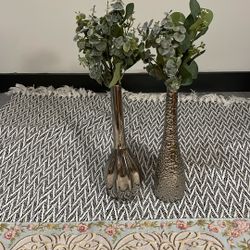 Move Out Sale - Silver Ceramic Vase ( Grab Before 10th Feb)