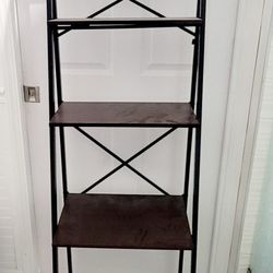 Ladder Shelf Bookcase,4-Tier Leaning Ladder Bookshelf,Industrial Bathroom Shelf, Multifunction Standing Organizer Shelf for Livingroom