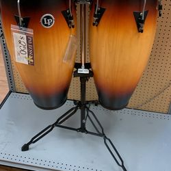 LP City Conga Set with Double Stand Vintage Sunburst