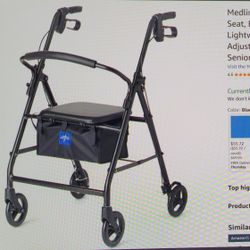 Steel Rollator Walker With Seat