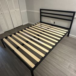 Basic Queen Size Black Bed Frame 