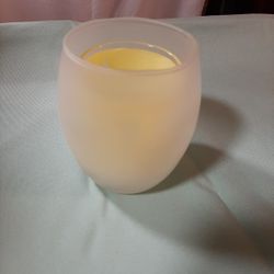 Frosted Glass Butterfly Votive Candle Holder