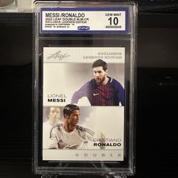 Messi Ronaldo 2023 Leaf Double Exclusive Legends Edition 