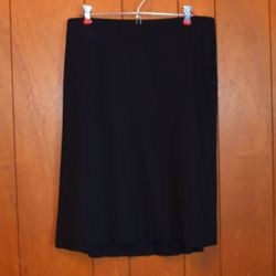 Vintage Ann Taylor A-Line Black Wool Skirt Size 8