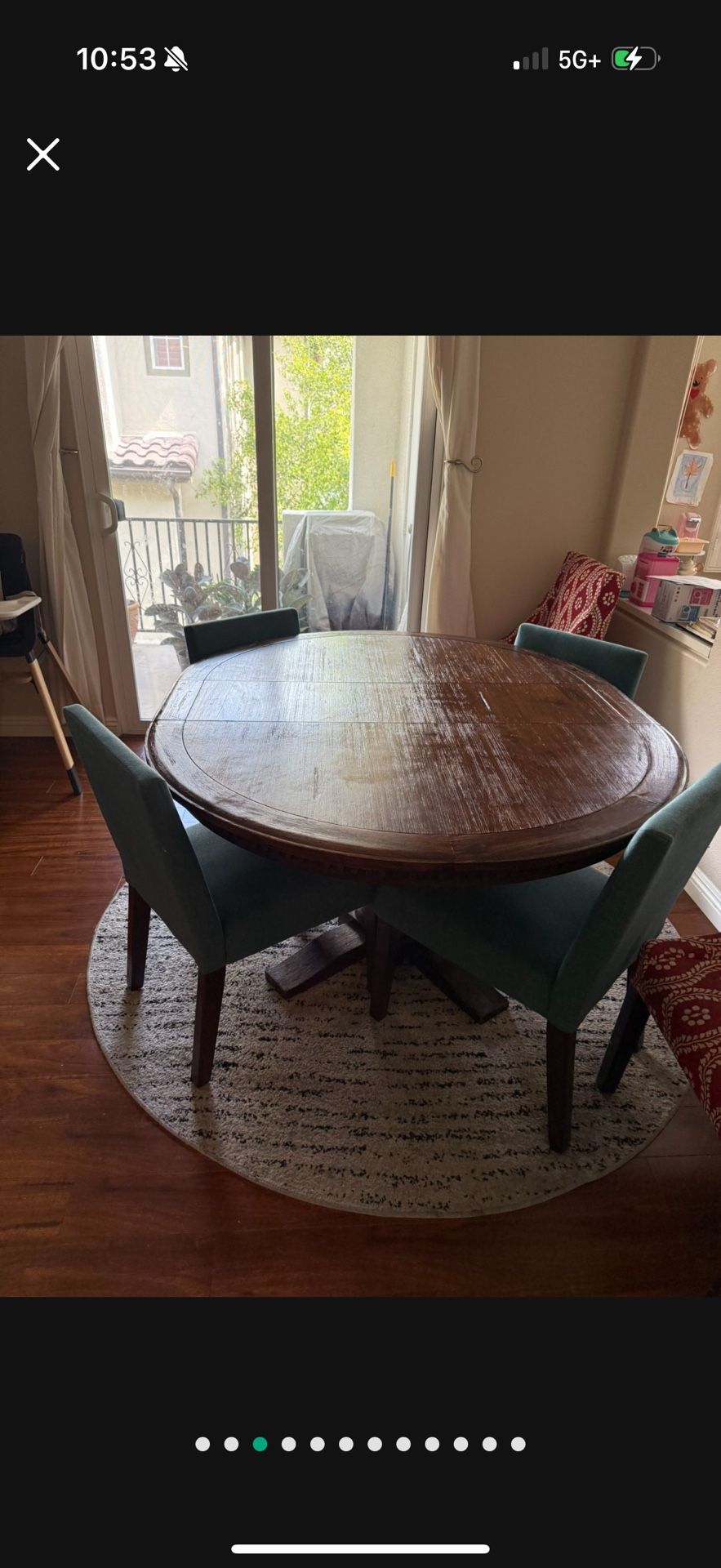 Jofran Furniture Geneva Hills Round to Oval Dining Table