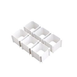 (WHITE) 24-Pack Household Plastic Partition / Honeycomb Storage For Underwear & Socks & Ties & Belts / Retractable & Adjustable Plastic Organiser