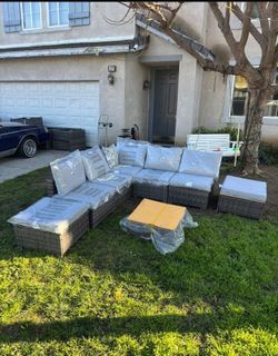 L-shaped patio furniture set mix match patio set 🆕