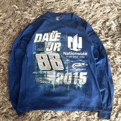 NASCAR Sprint Cup Series 2015 Dale Jr. long-sleeve T-shirt in blue. Tagged Medium