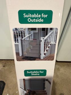 Retractable Baby Safety Gate for Stairs and Outdoors