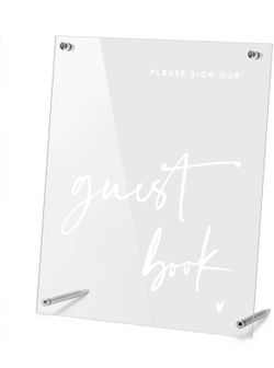 Wedding Please Sign Guest Book Table Sign 10"x8" Table Decoration
