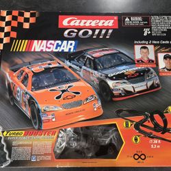 Carrera GO 62103 NASCAR Slot Car Race Track *NEW Opened Box* Missing 2 Slot Cars